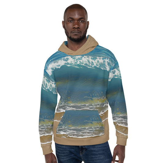 Funky Tiger® Mens Big Surf Premium Hoodie