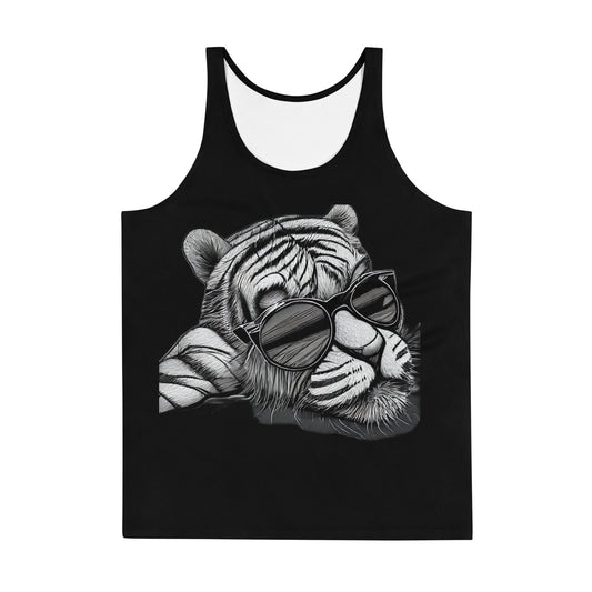 Funky Tiger® Men's Just Chillin' Tank Top - Black