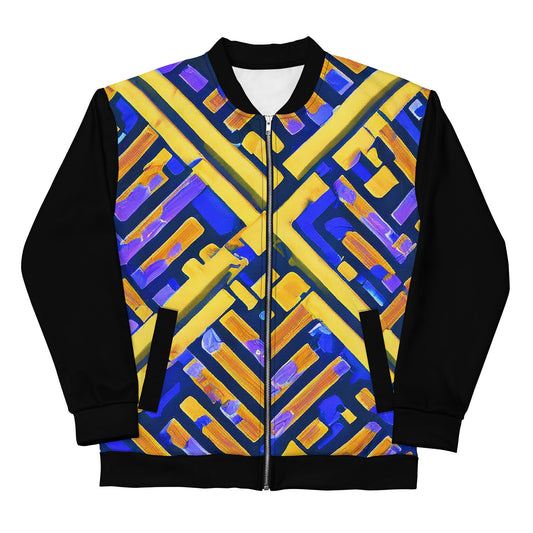 Funky Tiger® Men's Geometric Style Bomber Jacket