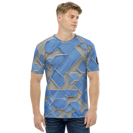 Funky Tiger® Men's Geometric Premium Polyester T-shirt