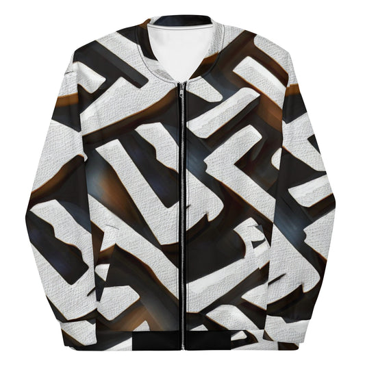 Funky Tiger® Mens Pattern Mark Premium Bomber Jacket