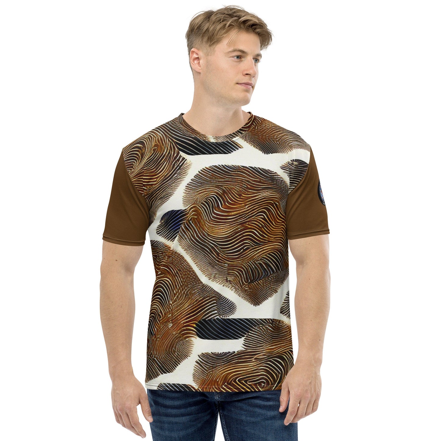 Funky Tiger® Men's Hawaii Brown Shoals Premium Polyester T-shirt Men's T-shirt