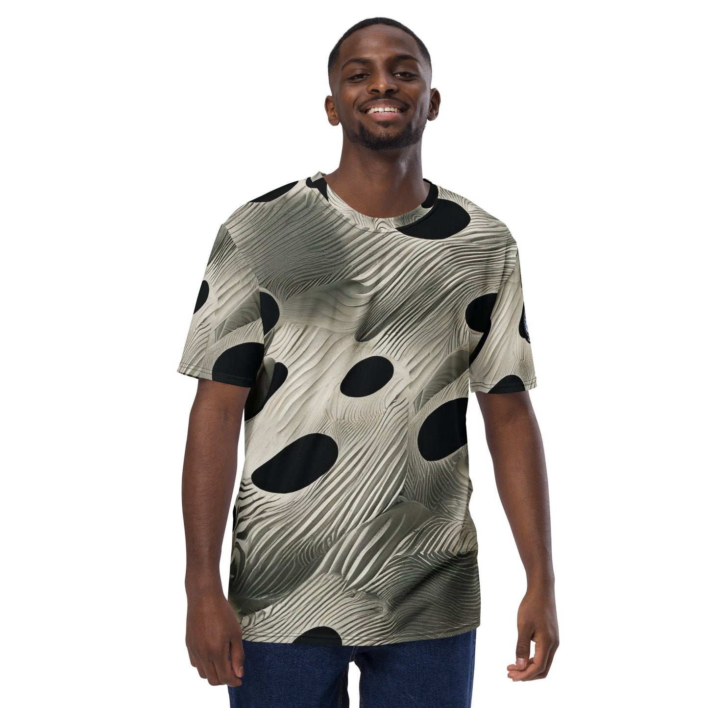 Funky Tiger® Modern Tattered Men's Premium Polyester T-Shirt
