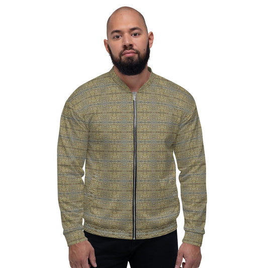 Funky Tiger® Mens Monogram Premium Bomber Jacket - Gold