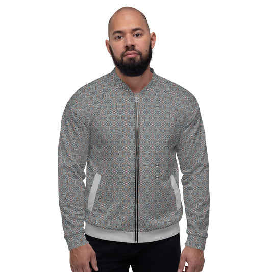 Funky Tiger® Mens Monogram Premium Bomber Jacket - Argentine