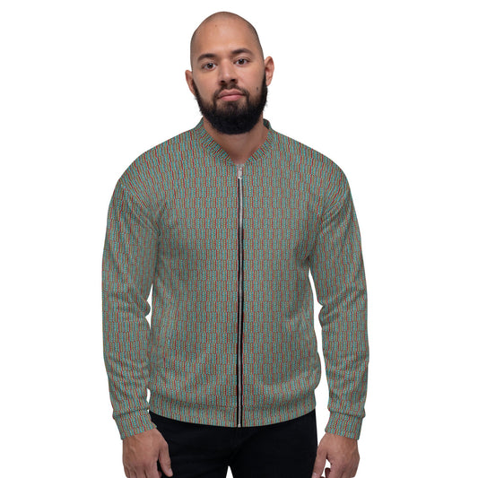 Funky Tiger® Mens Monogram Premium Bomber Jacket - Lines