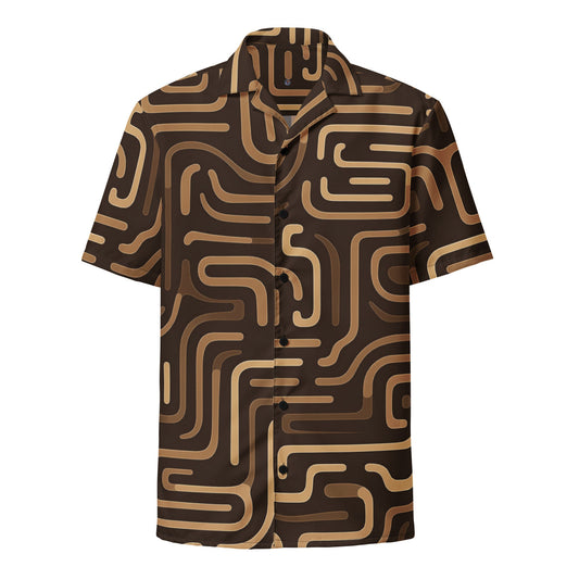 Funky Tiger® Desert Maze Button-Down Shirt - Gobi