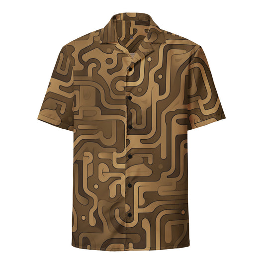 Funky Tiger® Desert Maze Button-Down Shirt - Valles Marineris