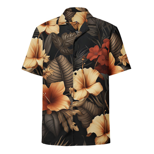 Funky Tiger® Tropicana Eclipse Button Down Hawaii Shirt | Short Sleeve | Unique Fashion | Unique Gift | Hawaiian Shirt| Aloha Shirt