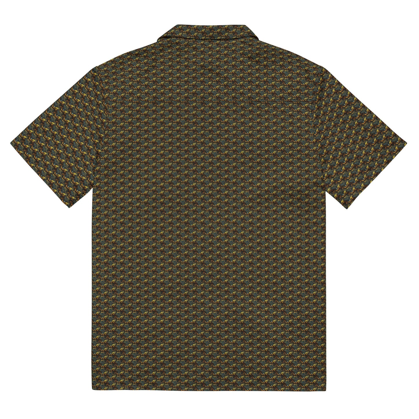 Funky Tiger® Cosmic Spiral Monogram Button Down Shirt for Men | Short Sleeve Shirt | Casual Button Down | Summer | Vacation | Beach