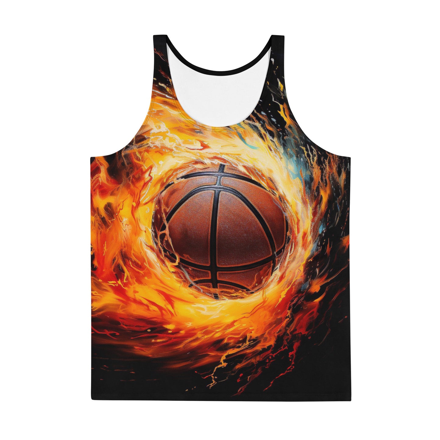 Funky Tiger® Men's Fireball Basketball Tank Top