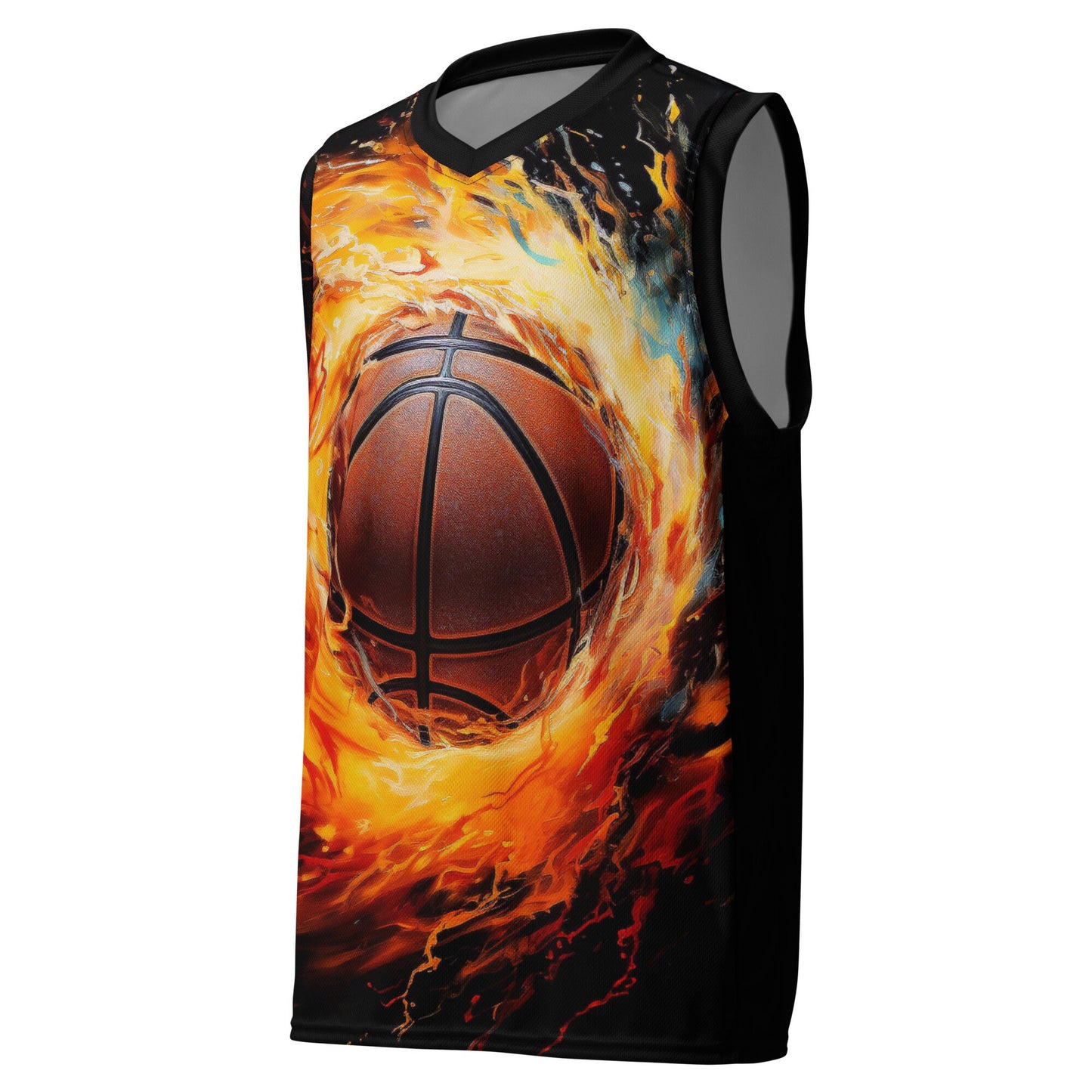 Funky Tiger® Men's Fireball Basketball Jersey