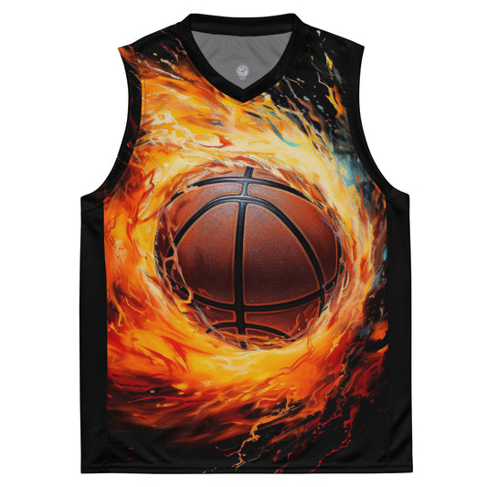 Funky Tiger® Men's Fireball Basketball Jersey