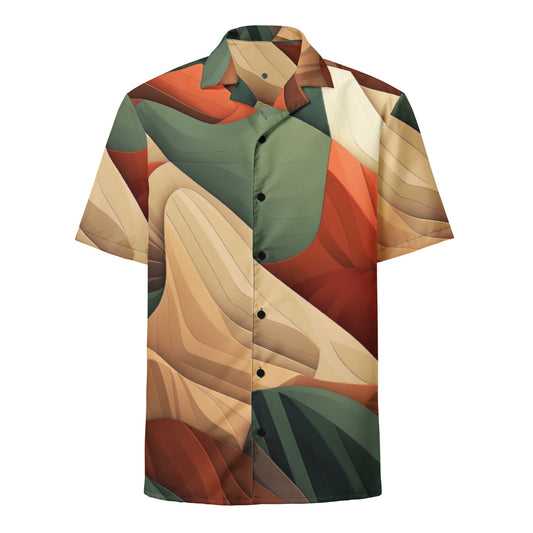 Funky Tiger® Tectonic Fusion Button-Down Shirt, Casual Shirt For Men