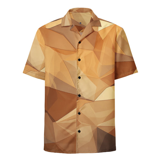 Funky Tiger® Sonic Grooves Button-Down Shirt, Casual Short Sleeved Shirt For Men