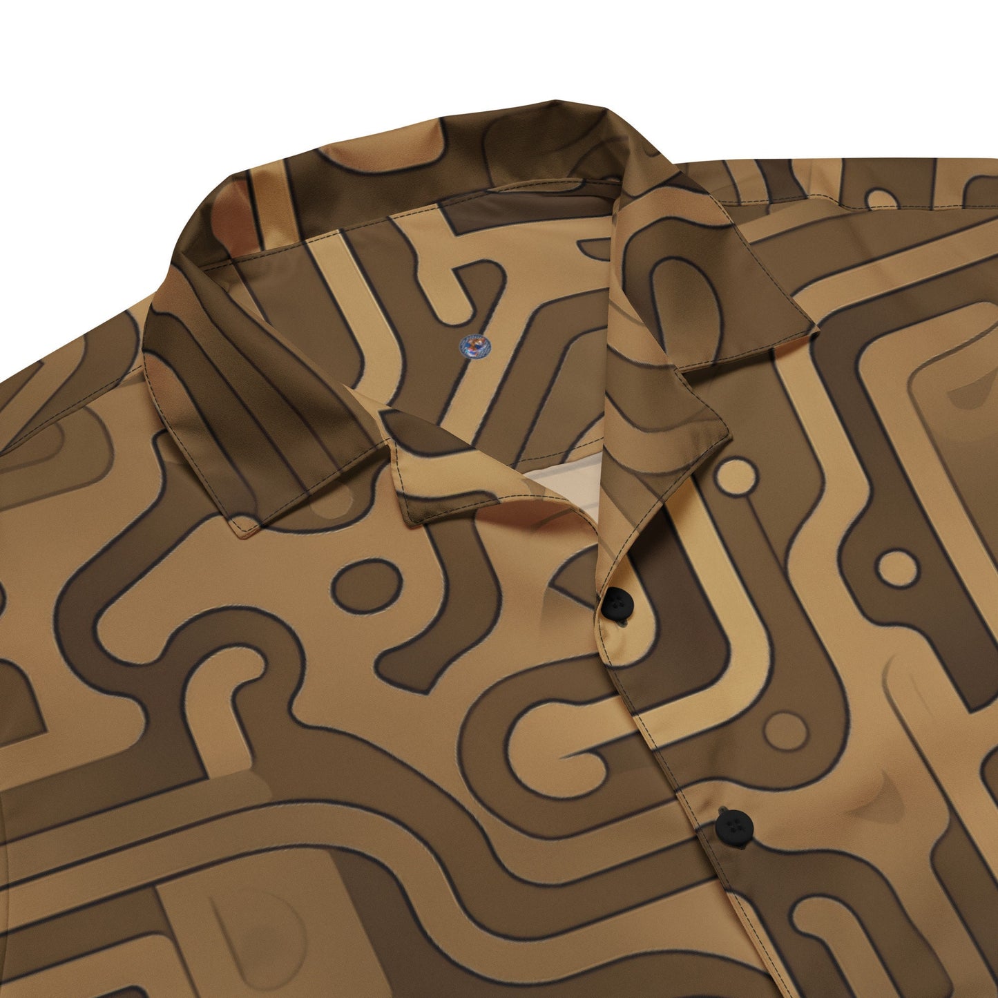 Funky Tiger® Desert Maze Button-Down Shirt - Valles Marineris