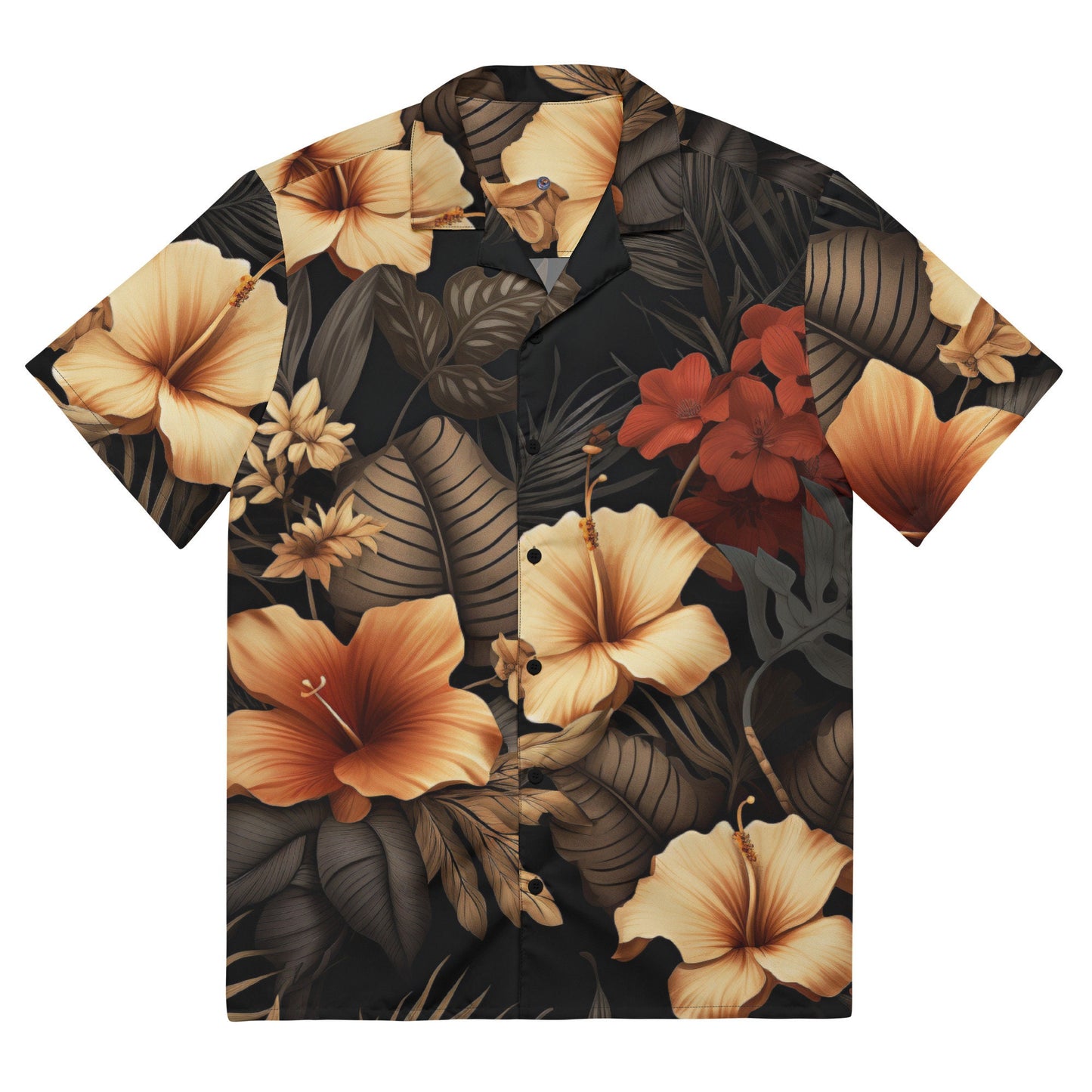 Funky Tiger® Tropicana Eclipse Button Down Hawaii Shirt | Short Sleeve | Unique Fashion | Unique Gift | Hawaiian Shirt| Aloha Shirt