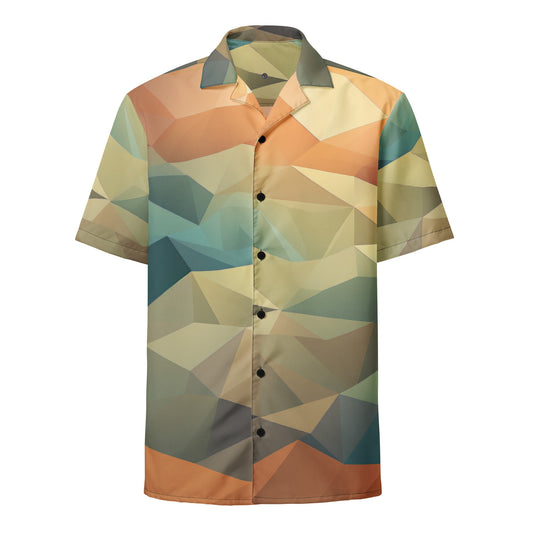 Funky Tiger® Mineral Matrix Button Down Shirt, Casual Short Sleeve Shirt for Men