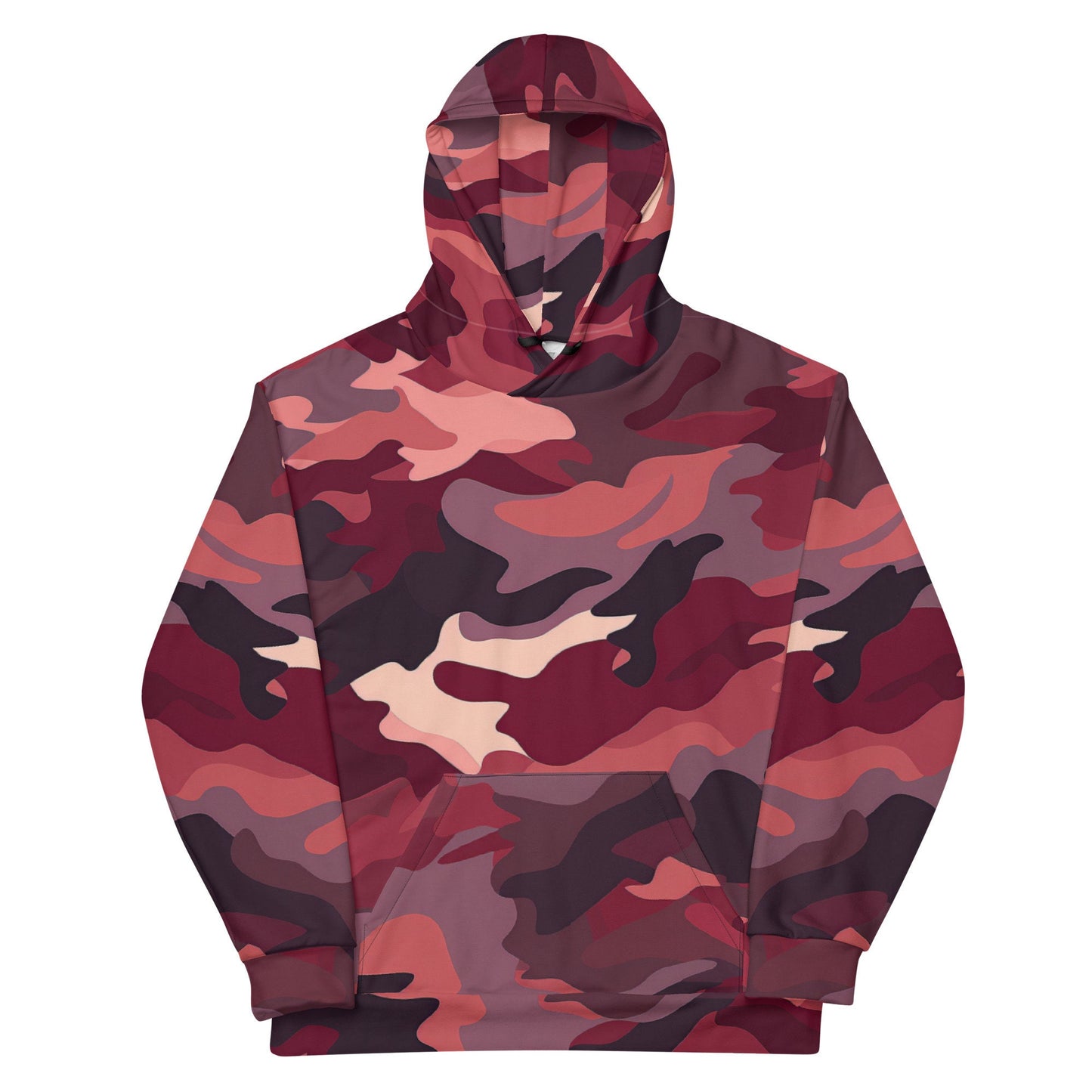 Funky Tiger® Camouflage Hoodie in Crimson/Maroon/Burgundy For Gameday| Sports | Events | Party | Everyday| Crimson | Maroon,Fall