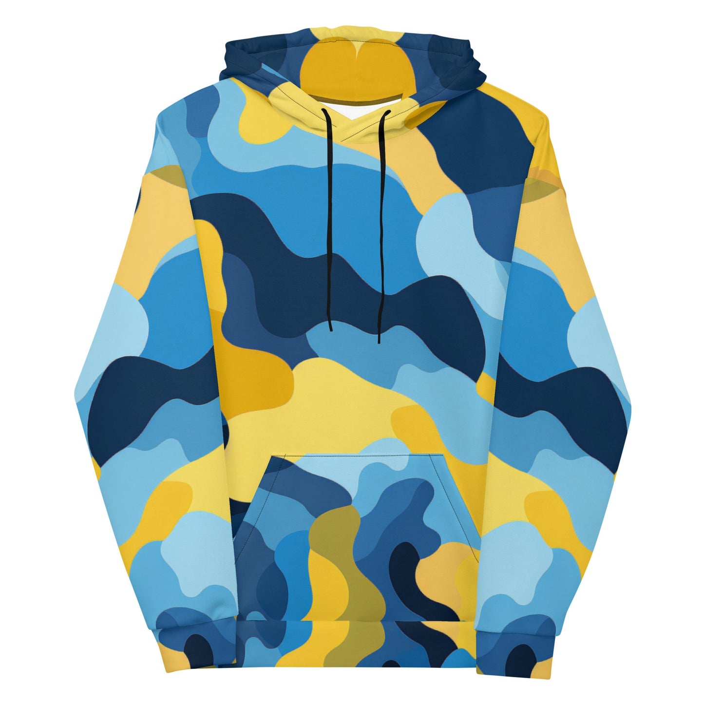 Funky Tiger® Camouflage Hoodie in Blue and Yellow for Game Day | Tailgate | Party | Event | Everyday,Fall