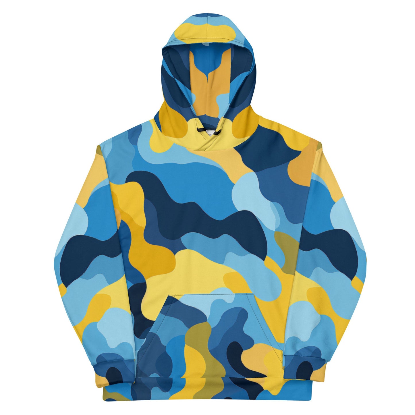 Funky Tiger® Camouflage Hoodie in Blue and Yellow for Game Day | Tailgate | Party | Event | Everyday,Fall