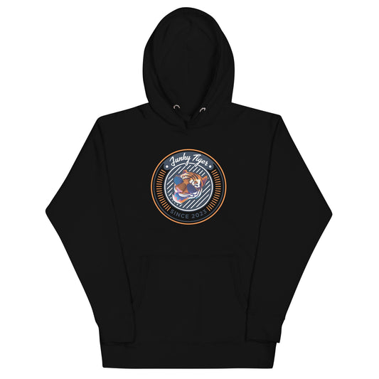 Funky Tiger® Men's Classic Logo Hoodie, Cool Sweater for Every Occasion - Black Hoodie from Small to 3XL Sizes, Small to Big and Tall,Fall