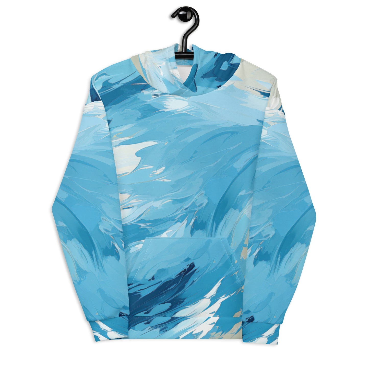 Funky Tiger® CrossWave Hoodie in Light Blue For  Sports | Events | Party | Everyday | Game Day |Fall Clothing