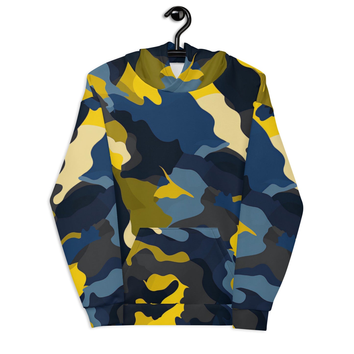 Funky Tiger® Camouflage Hoodie in Navy and Yellow for Game Day | Gamers | Party | Event | Tailgate | Everyday,Fall