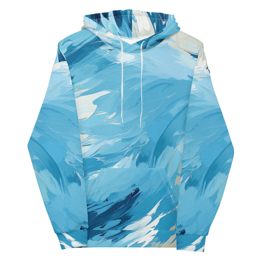 Funky Tiger® CrossWave Hoodie in Light Blue For  Sports | Events | Party | Everyday | Game Day |Fall Clothing