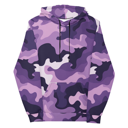 Funky Tiger® Camouflage Hoodie in Purple For Gameday| Sports | Events | Party | Everyday| Purple | Fall | Winter