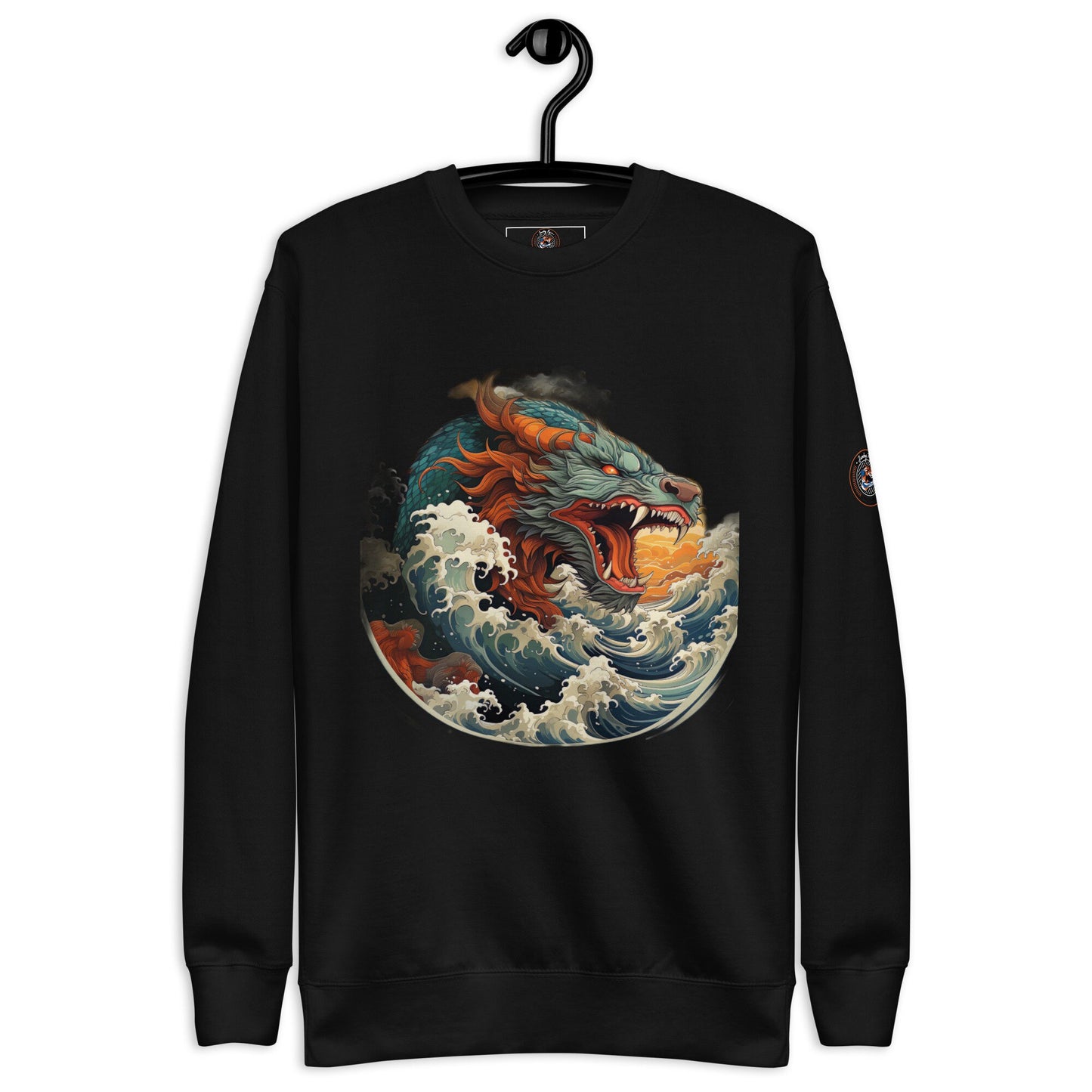 Funky Tiger® Men's DragonSurf Sweater in Black