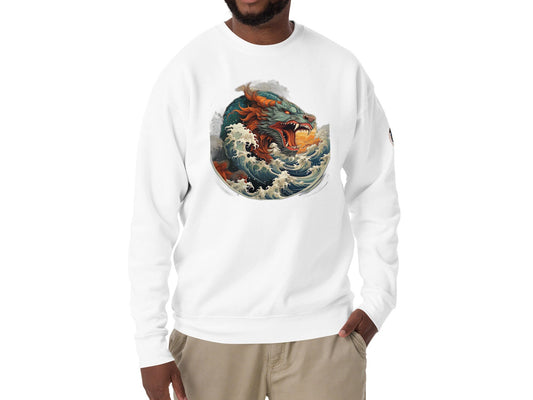 Funky Tiger® DragonSurf Sweater in White