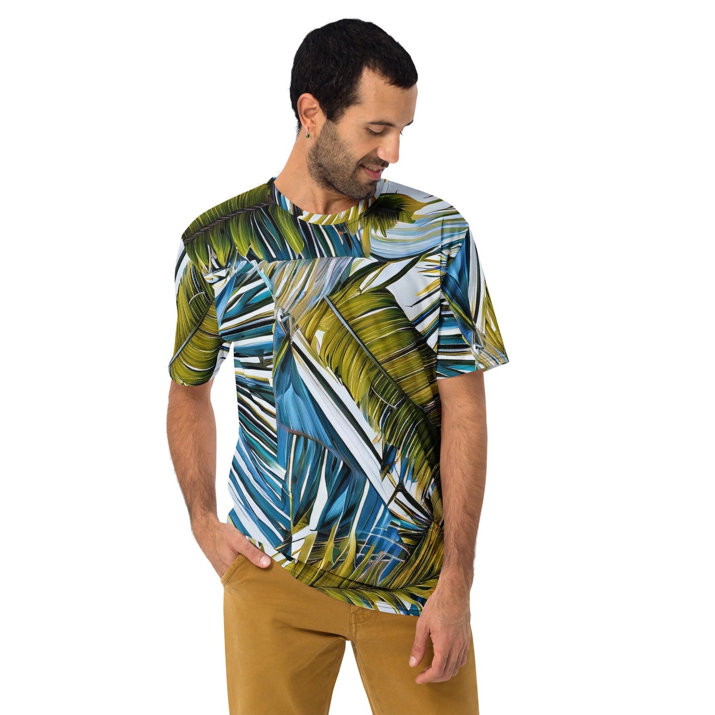 Funky Tiger Men's Hawaii Premium Polyester T-shirt